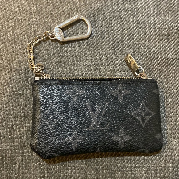 Louis Vuitton Handbags - Louis Vuitton Monogram Eclipse Black Key Pouch with Gold Hardware